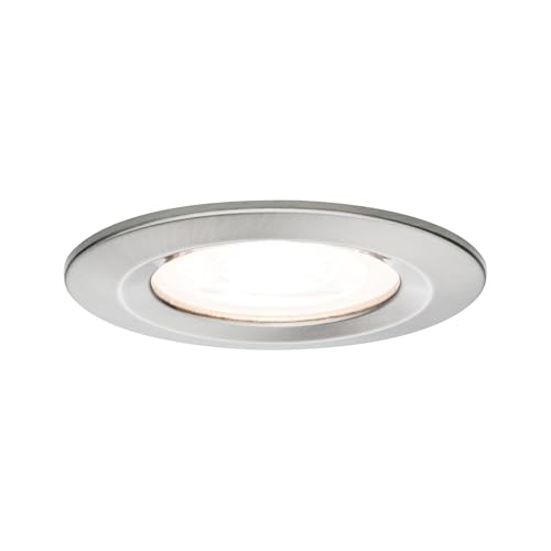 Paulmann 93633 Nova recessed luminaire Round max. 35 watt recessed Spotlight Brushed Iron spot Aluminium zinc recessed lamp GU10