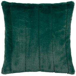 Paoletti Empress Feather Filled Cushion – Soft Faux Fur Velvet Decorative Cushion with Concealed Zip for Elegant Home Styling (Emerald - 55x55cm)