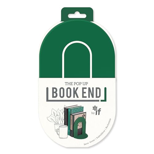 IF The Pop Up Book End, Folds Flat, Single Bookend, Mix & Match - Forest Green