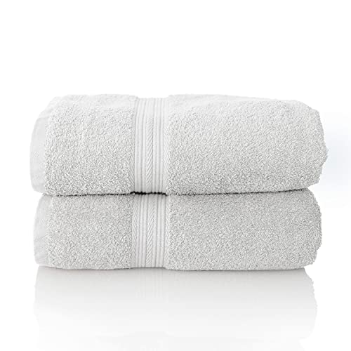Glart Premium Set of Terry Hand Towels, Range of Terry Towels in 6 Colours and 5 Sizes, Colour: White, 2X Sauna Towels 70 X 200 cm