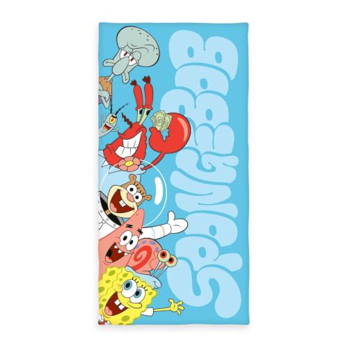 Herding SpongeBob Squarepants Bath Towel, Approx. 75 x 150 cm, 100% cotton