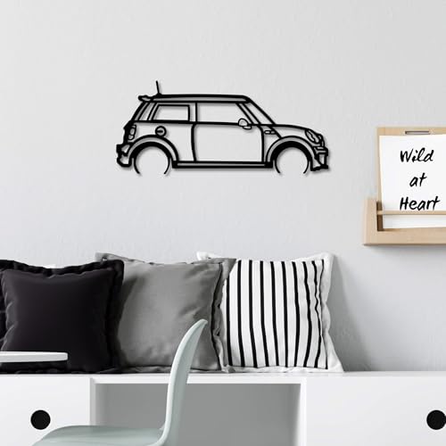 Stylish Black Decorative Metal Wall Accessory, 73 x 33 cm, 100% Metal, 1.5 mm Thickness, Lightweight & Modern Design for Home Decor