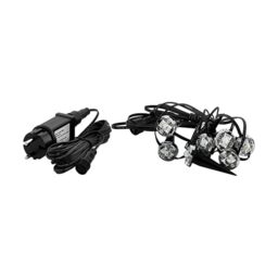 EGLO LED Outdoor String Lights, 9-Flame Spike Light Chain