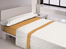 Style Casa Campo Nina Set of Sheets, Cotton-Polyester, Orange, 190 x 90 x 3 cm