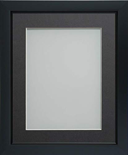 Frame Company Ainsworth Range Black 20x16 inch Picture Photo Frame with Grey Mount for Image A3 * Choice of Sizes* Fitted with Real Glass