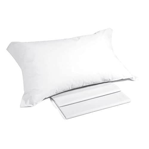 Caleffi - Double Bed Set with Double Bed Sheets 100% Cotton 240 x 285 cm, Double Fitted Sheet 180 x 200 cm for Mattress 28 cm High, 2 Pillow Cases for Bed 50 x 80 cm