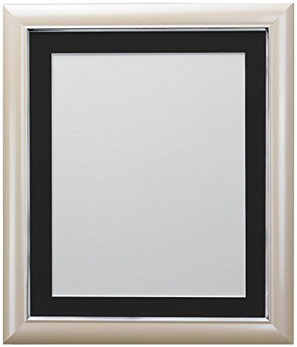 FRAMES BY POST Soda Picture Photo Frame, Plastic, Peach with Black Mount, 12 x 10 Image Size 9 x 7 Inch