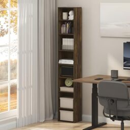 Furinno PASIR Book Shelf, 8-Tier Bookshelf, Bookcase with Open Shelf, 23.6(D) x 30.0(W) x 180.1(H) cm, for Living Room, Bedroom, Home Office, Amber Pine