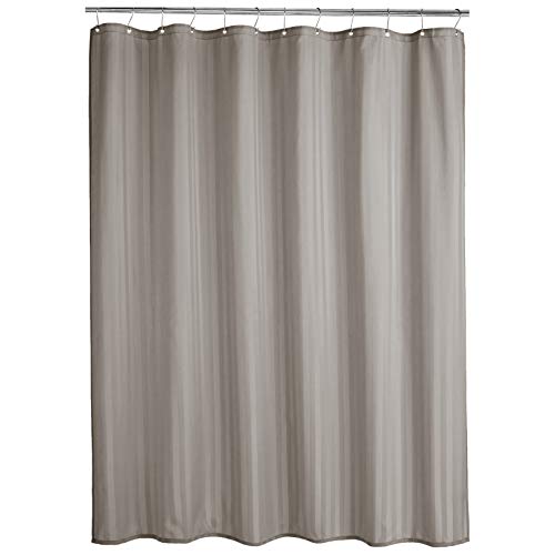 Amazon Basics Polyester-Shower Curtain Damask, Gray - 183 x 200 cm