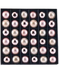 WeRChristmas 50 Piece Shatterproof Bauble Pack, Baby Pink, 3 cm