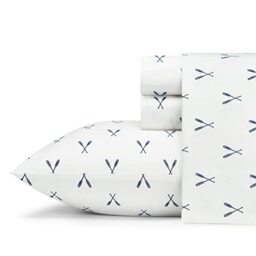 Eddie Bauer - Twin XL Sheets, Cotton Percale Bedding Set, Crisp & Cool Home Decor (Eddies Oar, Twin XL)