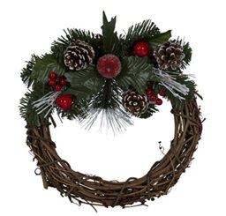 Christmas Wreath Christmas Gifts 08224-25.5 cm-Wooden