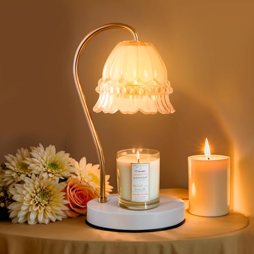 GEEZO Fragrance Candle Warmer Lamp???Electric Candle Warmer with Timer & Dimmer???Mom Christmas Birthday Gifts for Women, House Warming Gifts New Home Bedroom Decor