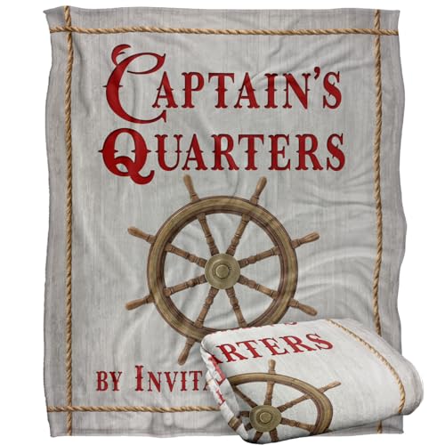 Jq Licensing - James Piazza Coastal Captain'S Quarters Ship'S Wheel Silky Touch Super Soft Throw Blanket 152 X 127 Cm