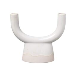 like. by Villeroy & Boch - Winter Glow U-shaped candle holder, Christmas decoration made of premium porcelain, White / Beige