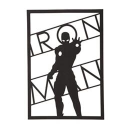 Homemania Wall Decoration, Laminated Steel, Black, 35 x 0.15 x 50 cm