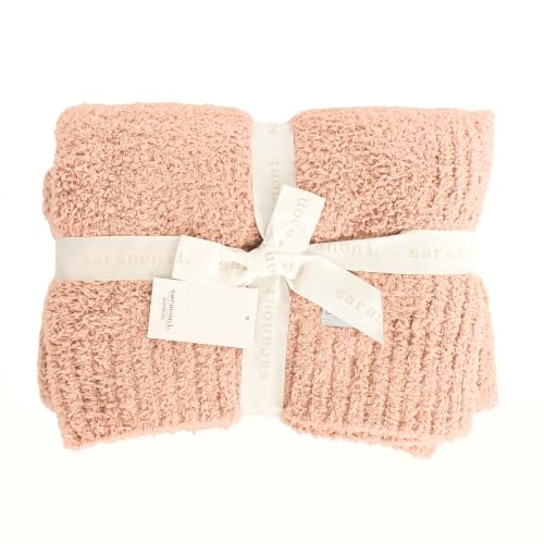 "Saranoni Bamboni Baby Blanket - Luxury Plush Super Soft Blanket - Breathable Comfy Blankets for Kids and Teens - Peach - 40"" x 60"""