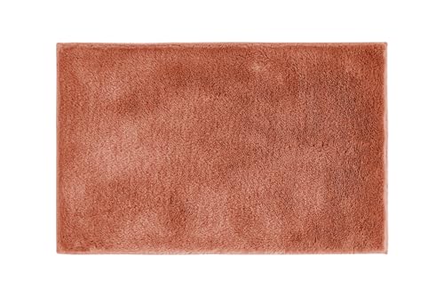 andiamo Florida Non-Slip Bathroom Rug Soft and Fluffy Non-Slip Washable Shower Mat for Bathroom 40 x 60 cm Rust Red