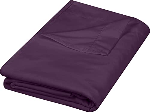 Utopia Bedding Flat Sheet - Soft Brushed Microfiber Fabric - Shrinkage & Fade Resistant Top Sheet - Easy Care - 1 Flat Sheet Only (Queen, Purple)
