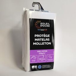 Cotton Mattress Protector 200 x 200 cm Fleece, by Soleil d'ocre