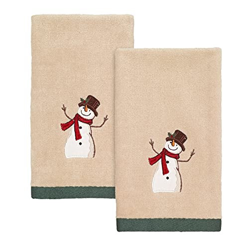 Avanti Linens Friends Gather Collection, 2 pc Fingertip Towel Set, Tan