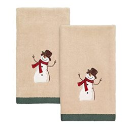 Avanti Linens Friends Gather Collection, 2 pc Fingertip Towel Set, Tan