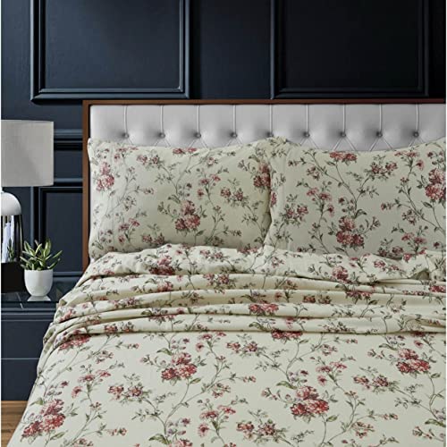 Tribeca Living DHFLOSHEETQUMC Deep Pocket Sheet Set, Queen, Dollhouse Floral