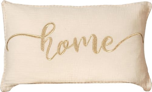 Atout Ciel Cotton Gauze Filled Cushion, 30 x 50 cm, Beige