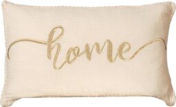 Atout Ciel Cotton Gauze Filled Cushion, 30 x 50 cm, Beige