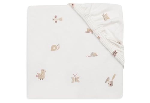 Jollein Jersey Fitted Sheet - For Junior Bed - Milky Coffee/Ivory - 2-Pack - 70/75x140/150cm