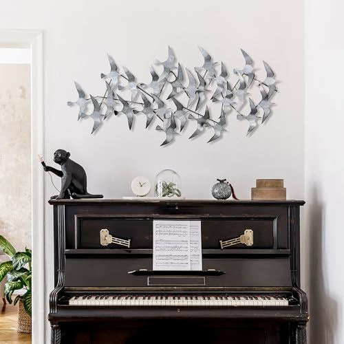 Handmade Decorative Metal Wall Accessory, 59 x 124 cm, 100% Metal (1.5 mm), Unique Hand-Painted Design, Perfect for Home Decor & Art Lovers