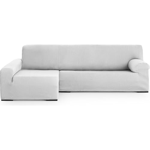 ECOMMERC3 Chaiselong Universal and Versatile Long Left Arm Sofa Cover ??? Pearl Grey Sofa Cover Protector Easy to Install for Back, Seat and Arms