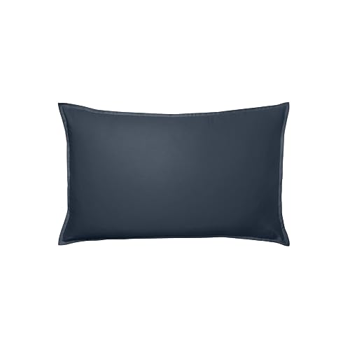 Essix Cotton Satin Pillowcase, Palazzo, Midnight Blue, 50 x 75 cm