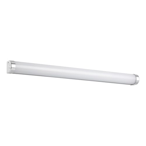Eglo LED Bathroom wall Light Tragacete 1, Vanity Mirror lamp with Switch, Over Cabinet Lighting Made of Plastic and Metal in Silver, White and Chrome, Neutral White, IP44, 24 inches