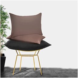 GC GAVENO CAVAILIA Super Soft Pillow Cases 2 Pack - Anti Allergic & Breathable Polycotton Pillow Covers with Envelop Closure - Washable Standard Pillowcases (50x75cm) - Chocolate
