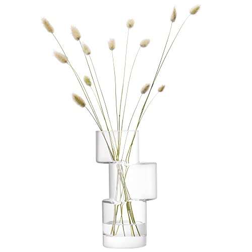 LSA Tier Vase H26cm Clear- 1 Unit - Mouthblown & Handmade Glass - TD01