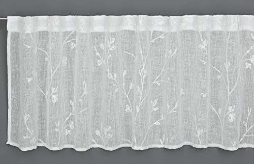 Gardinia Concealed Tab Top Bistro Curtains, Sheer Sliding Curtains, Natural, 140 x 45 cm