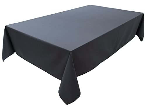 Tablecloth, Table Linen, 100% Cotton, Concept Collection, Choice of Colours and Sizes (Tablecloth - Oval 150 x 220 cm, Anthracite)