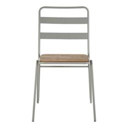 Premier Housewares Dining Chair, Metal chairs For Kitchen & Outdoor, w43 x d52 x h84cm - Grey