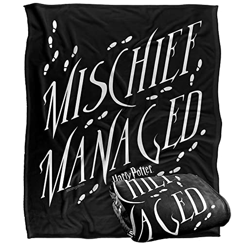 HARRY POTTER Mischief Managed 4 Officially Licensed Silky Touch Super Soft Throw Blanket 152 x 127 cm