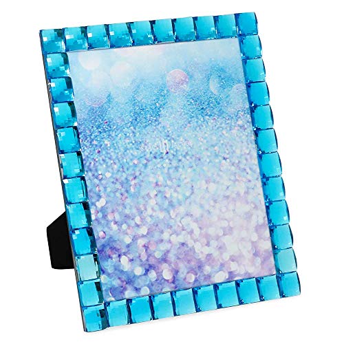 Isaac Jacobs International IJI Jewel Picture Frame, Turquoise, 8x10 in / 20.32 x 25.4 cm