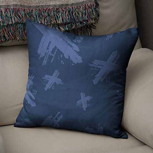 Bonamaison Decorative Cushion Cover Blue, Throw Pillow Covers, Home Decorative Pillowcases for Livingroom, Sofa, Bedroom, Size:50x50 Cm - Designed and Manufactured in Turkey