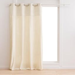 Douceur d'Intérieur, Zebra Velvet Curtain with Eyelets 140 x 240 cm Natural