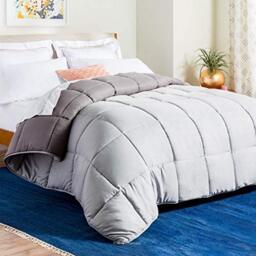 Linenspa 4 Seasons Microfibre Duvet - All Season Duvet - Ultra Soft - Duvet 220 x 240 cm, Grey (Stone/Charcoal)