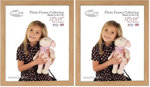 "Inov8 Framing Photo Frame, Lime Oak, 12""x10"" (30.48cm x 25.4cm) (Pack of 2)"