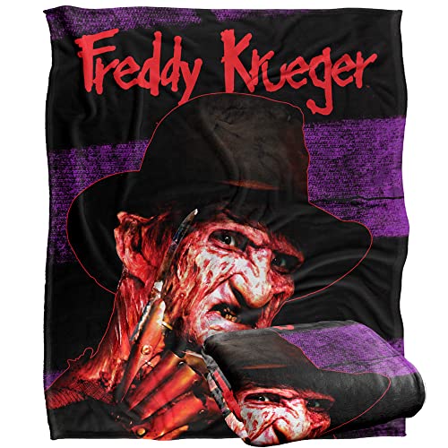 NIGHTMARE ON ELM STREET A Blanket, 152 x 127 cm, Freddy Face, Silky Touch Super Soft Throw Blanket