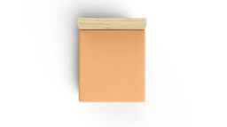Premium Ranforce Queen Fitted Sheet, 100% Cotton, Pale Orange, 150 x 200 + 30 cm, Soft, Breathable, and Durable for Ultimate Comfort