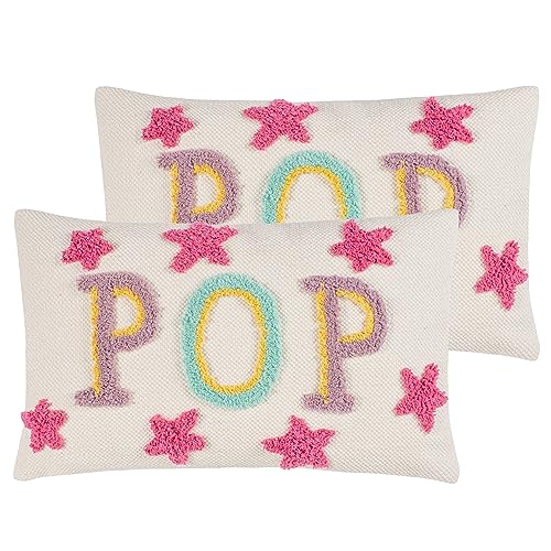 Heya Home Pop Feather Filled Cushions Twin Pack, Multicolour, 30 x 50cm