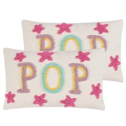 Heya Home Pop Feather Filled Cushions Twin Pack, Multicolour, 30 x 50cm