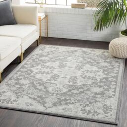 Livabliss Lou Asmara Vintage Carpet 120x170 cm, Scandi Neutral Traditional Boho Design for Living Room, Hallway & Bedroom, Easy Care Pile, Grey Beige Black